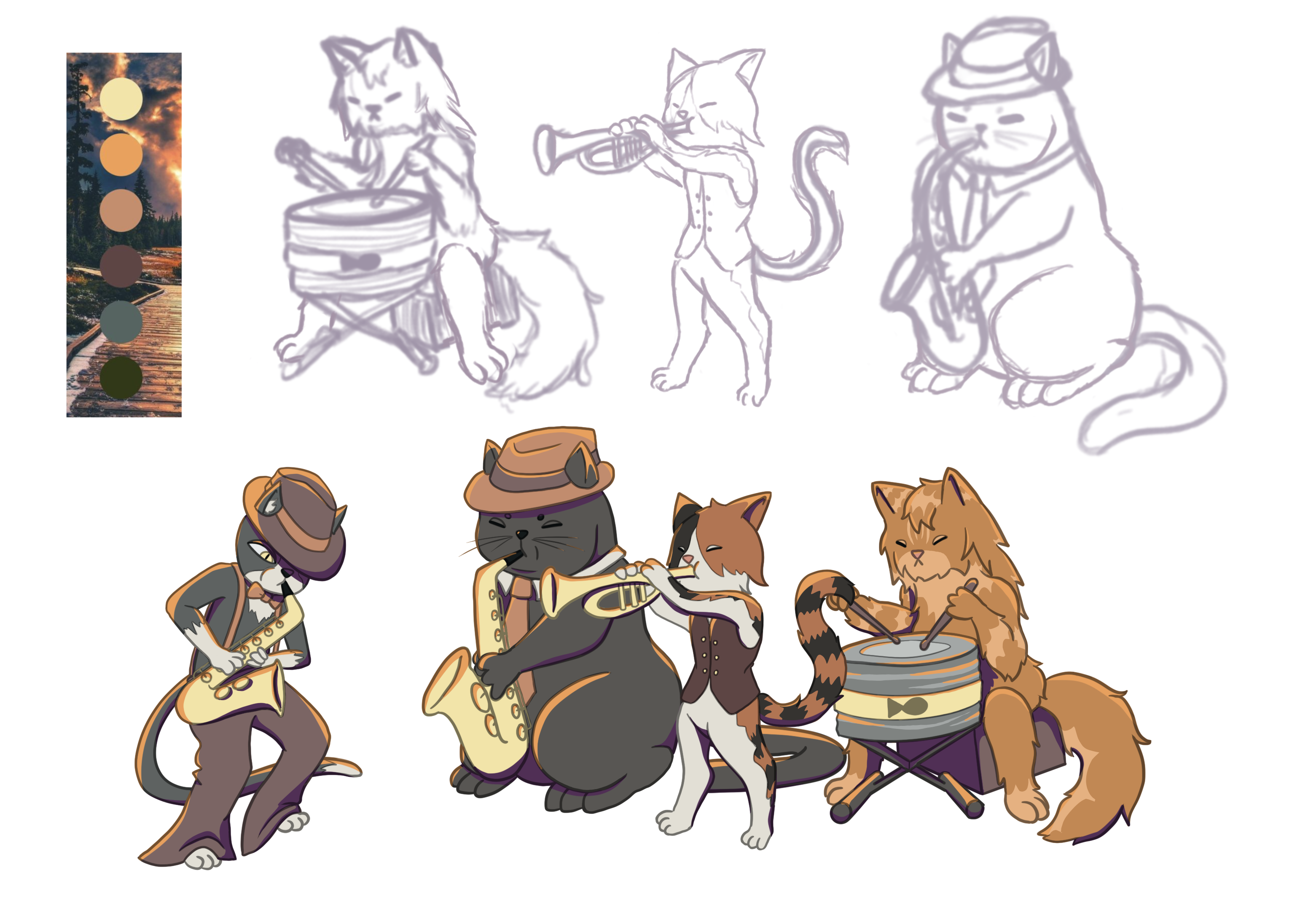 Cat band concept art